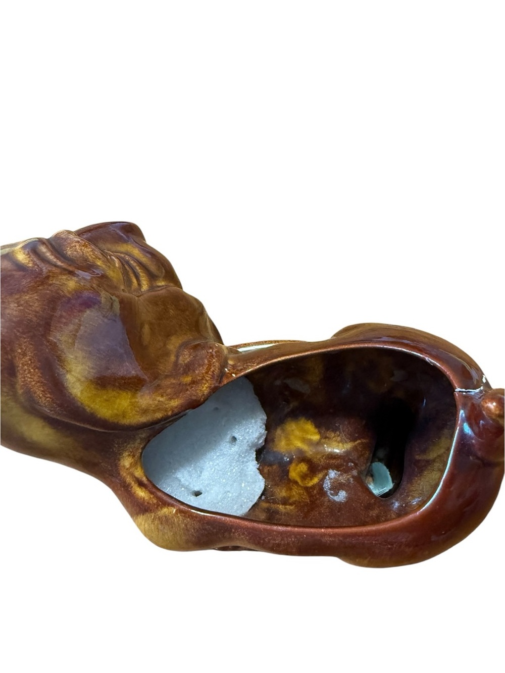 McFarlin Hickok Brown Basset Hound Puppy Dog Planter Ceramic Mid-Century Wear - Picture 5 of 10